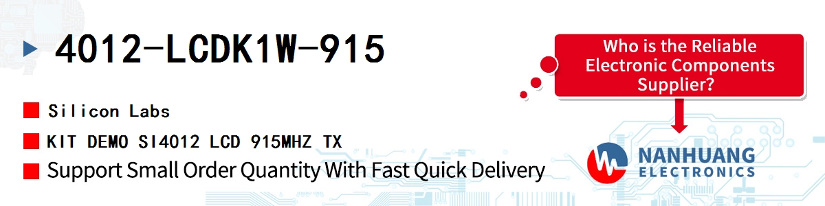 4012-LCDK1W-915 Silicon Labs KIT DEMO SI4012 LCD 915MHZ TX