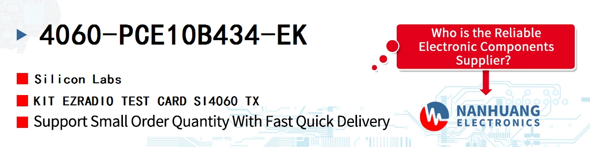 4060-PCE10B434-EK Silicon Labs KIT EZRADIO TEST CARD SI4060 TX