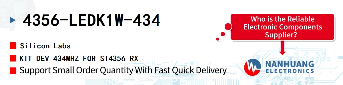 4356-LEDK1W-434 Silicon Labs KIT DEV 434MHZ FOR SI4356 RX