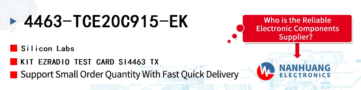 4463-TCE20C915-EK Silicon Labs KIT EZRADIO TEST CARD SI4463 TX