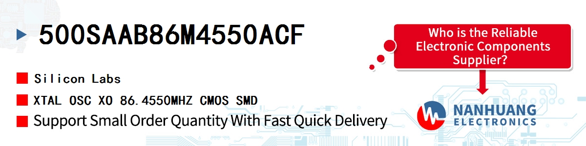 500SAAB86M4550ACF Silicon Labs XTAL OSC XO 86.4550MHZ CMOS SMD