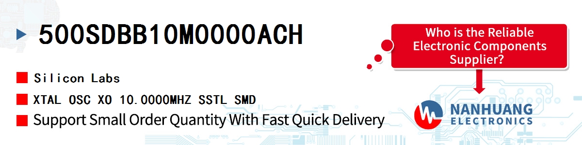 500SDBB10M0000ACH Silicon Labs XTAL OSC XO 10.0000MHZ SSTL SMD