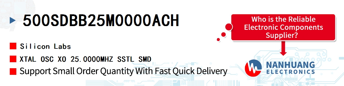 500SDBB25M0000ACH Silicon Labs XTAL OSC XO 25.0000MHZ SSTL SMD
