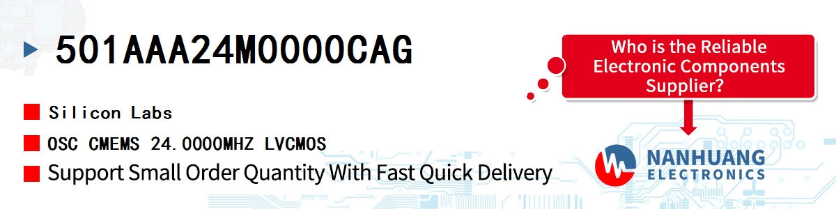 501AAA24M0000CAG Silicon Labs OSC CMEMS 24.0000MHZ LVCMOS