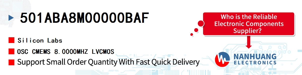 501ABA8M00000BAF Silicon Labs OSC CMEMS 8.0000MHZ LVCMOS