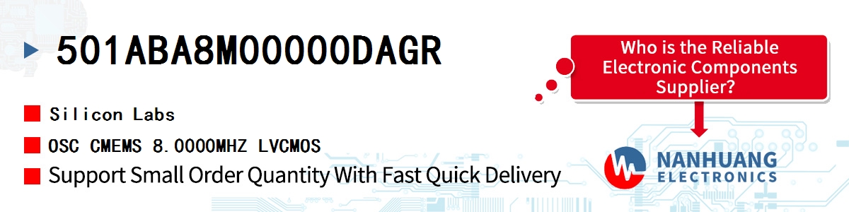 501ABA8M00000DAGR Silicon Labs OSC CMEMS 8.0000MHZ LVCMOS