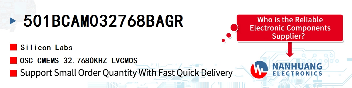 501BCAM032768BAGR Silicon Labs OSC CMEMS 32.7680KHZ LVCMOS