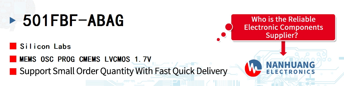 501FBF-ABAG Silicon Labs MEMS OSC PROG CMEMS LVCMOS 1.7V