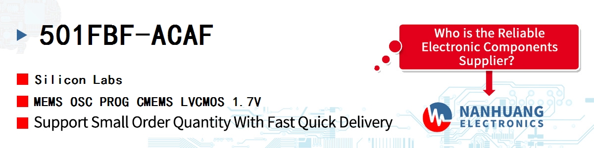 501FBF-ACAF Silicon Labs MEMS OSC PROG CMEMS LVCMOS 1.7V