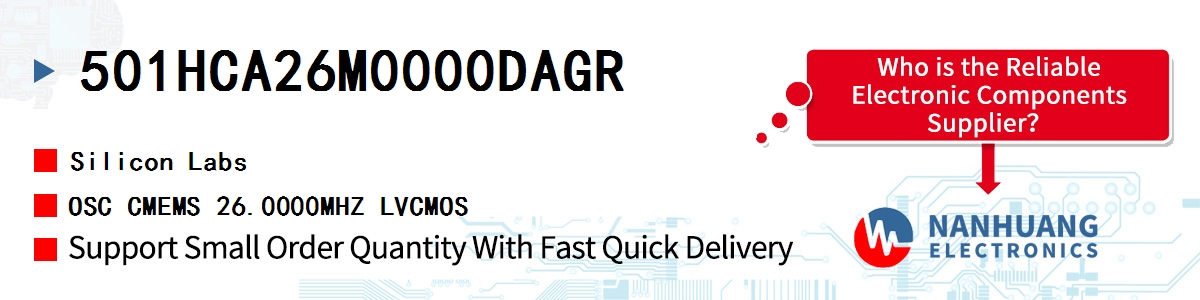 501HCA26M0000DAGR Silicon Labs OSC CMEMS 26.0000MHZ LVCMOS