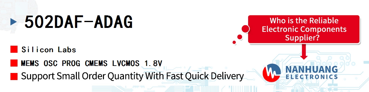 502DAF-ADAG Silicon Labs MEMS OSC PROG CMEMS LVCMOS 1.8V