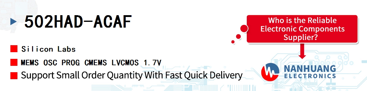 502HAD-ACAF Silicon Labs MEMS OSC PROG CMEMS LVCMOS 1.7V