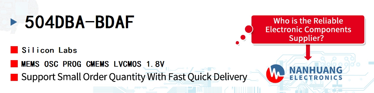 504DBA-BDAF Silicon Labs MEMS OSC PROG CMEMS LVCMOS 1.8V