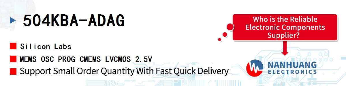 504KBA-ADAG Silicon Labs MEMS OSC PROG CMEMS LVCMOS 2.5V