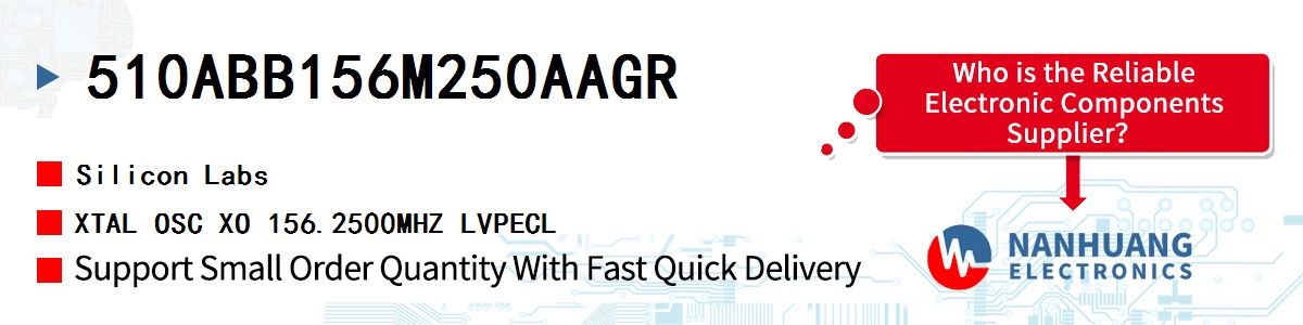 510ABB156M250AAGR Silicon Labs XTAL OSC XO 156.2500MHZ LVPECL