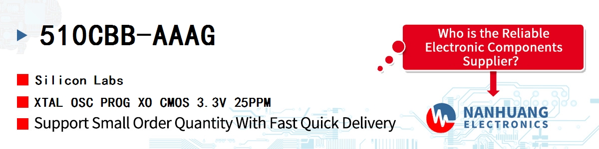 510CBB-AAAG Silicon Labs XTAL OSC PROG XO CMOS 3.3V 25PPM