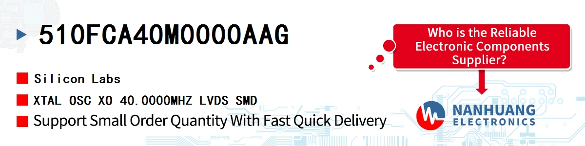 510FCA40M0000AAG Silicon Labs XTAL OSC XO 40.0000MHZ LVDS SMD