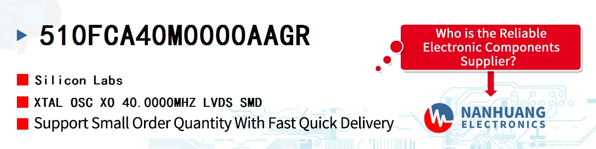 510FCA40M0000AAGR Silicon Labs XTAL OSC XO 40.0000MHZ LVDS SMD