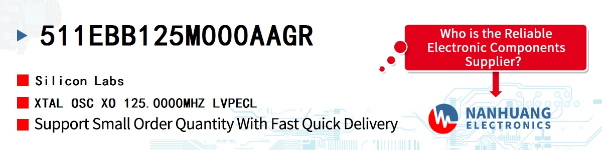 511EBB125M000AAGR Silicon Labs XTAL OSC XO 125.0000MHZ LVPECL