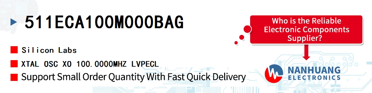 511ECA100M000BAG Silicon Labs XTAL OSC XO 100.0000MHZ LVPECL