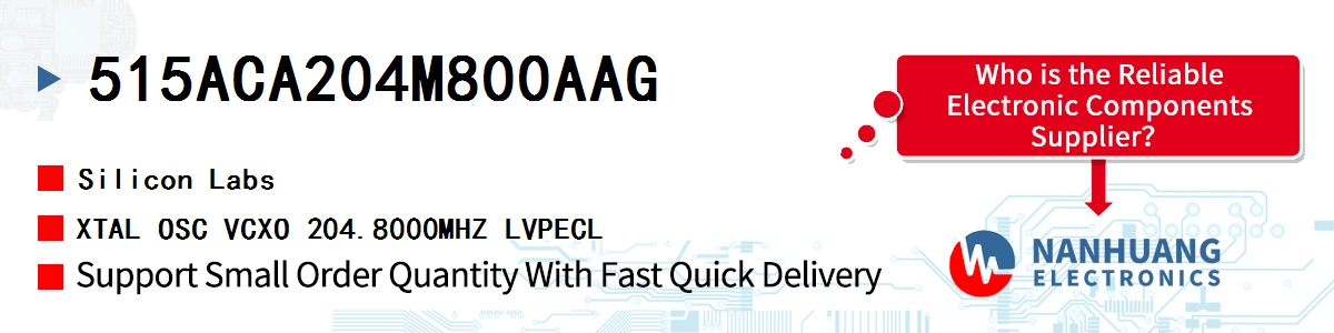 515ACA204M800AAG Silicon Labs XTAL OSC VCXO 204.8000MHZ LVPECL