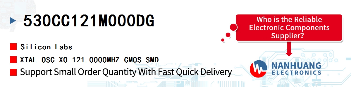 530CC121M000DG Silicon Labs XTAL OSC XO 121.0000MHZ CMOS SMD