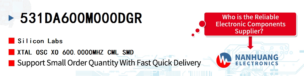 531DA600M000DGR Silicon Labs XTAL OSC XO 600.0000MHZ CML SMD