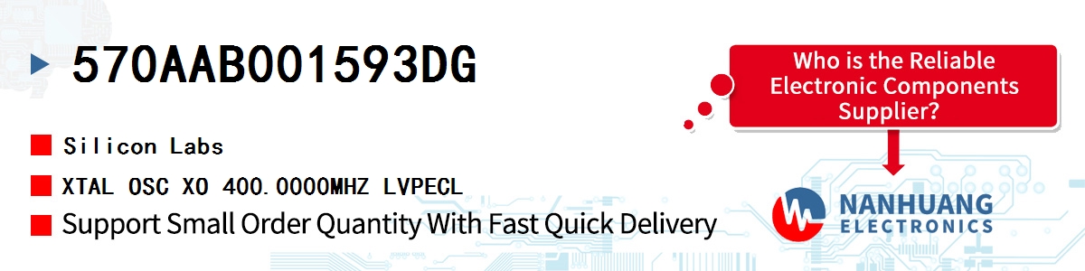 570AAB001593DG Silicon Labs XTAL OSC XO 400.0000MHZ LVPECL