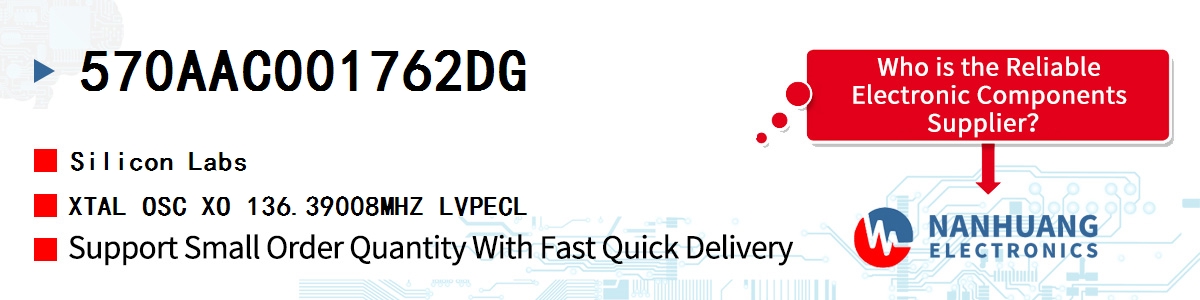 570AAC001762DG Silicon Labs XTAL OSC XO 136.39008MHZ LVPECL