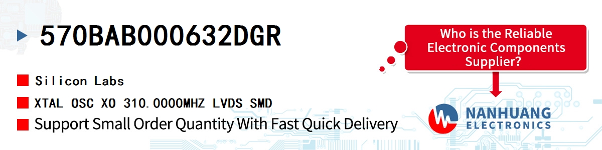 570BAB000632DGR Silicon Labs XTAL OSC XO 310.0000MHZ LVDS SMD