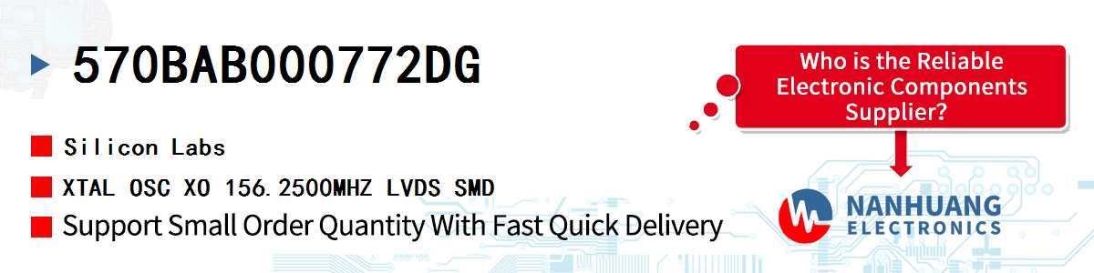 570BAB000772DG Silicon Labs XTAL OSC XO 156.2500MHZ LVDS SMD