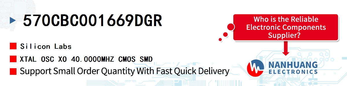 570CBC001669DGR Silicon Labs XTAL OSC XO 40.0000MHZ CMOS SMD