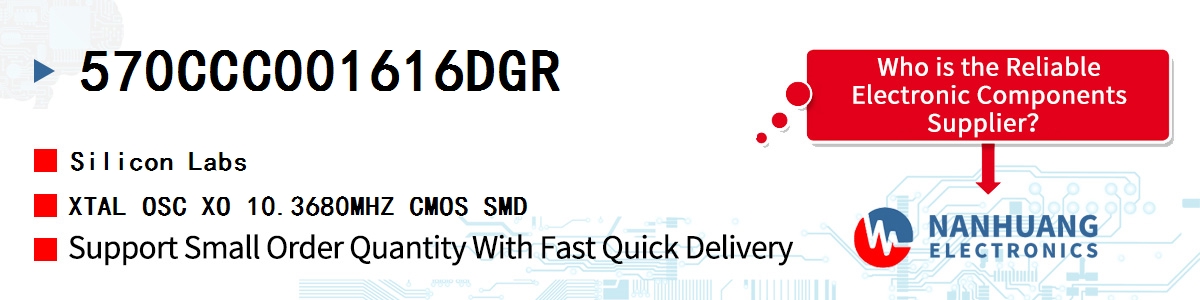 570CCC001616DGR Silicon Labs XTAL OSC XO 10.3680MHZ CMOS SMD