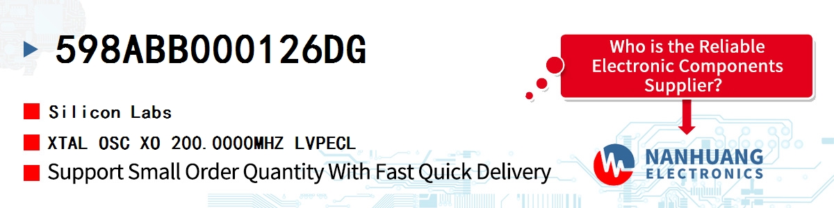 598ABB000126DG Silicon Labs XTAL OSC XO 200.0000MHZ LVPECL