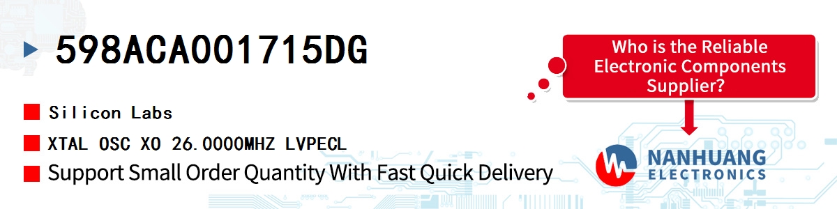 598ACA001715DG Silicon Labs XTAL OSC XO 26.0000MHZ LVPECL