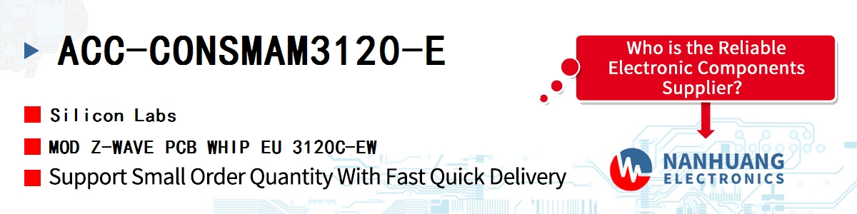 ACC-CONSMAM3120-E Silicon Labs MOD Z-WAVE PCB WHIP EU 3120C-EW