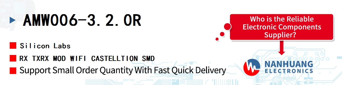 AMW006-3.2.0R Silicon Labs RX TXRX MOD WIFI CASTELLTION SMD