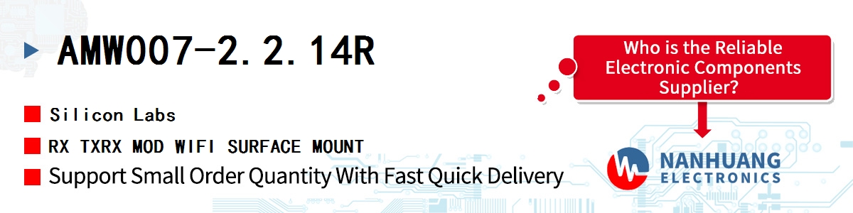 AMW007-2.2.14R Silicon Labs RX TXRX MOD WIFI SURFACE MOUNT