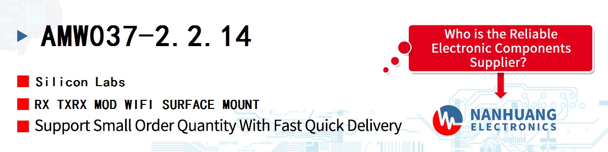 AMW037-2.2.14 Silicon Labs RX TXRX MOD WIFI SURFACE MOUNT