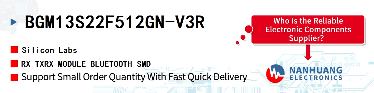 BGM13S22F512GN-V3R Silicon Labs RX TXRX MODULE BLUETOOTH SMD