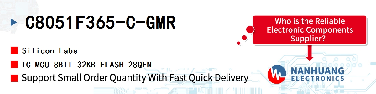 C8051F365-C-GMR Silicon Labs IC MCU 8BIT 32KB FLASH 28QFN