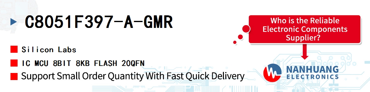 C8051F397-A-GMR Silicon Labs IC MCU 8BIT 8KB FLASH 20QFN