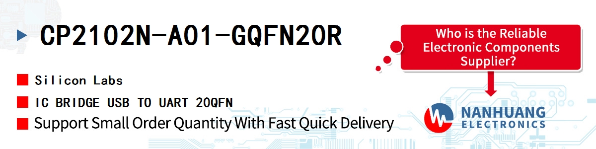 CP2102N-A01-GQFN20R Silicon Labs IC BRIDGE USB TO UART 20QFN