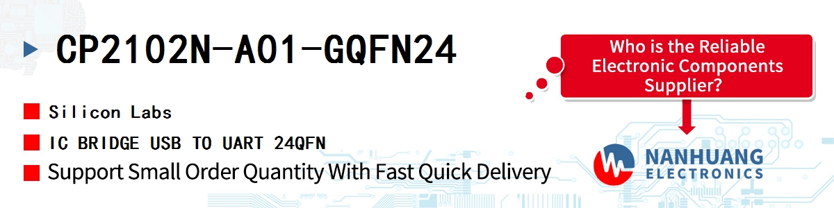 CP2102N-A01-GQFN24 Silicon Labs IC BRIDGE USB TO UART 24QFN