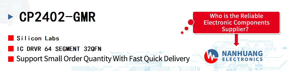 CP2402-GMR Silicon Labs IC DRVR 64 SEGMENT 32QFN