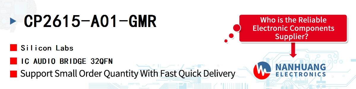 CP2615-A01-GMR Silicon Labs IC AUDIO BRIDGE 32QFN