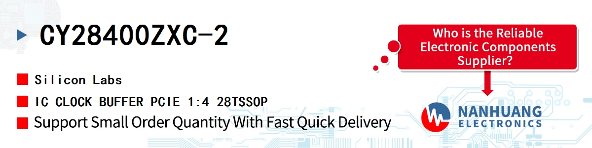 CY28400ZXC-2 Silicon Labs IC CLOCK BUFFER PCIE 1:4 28TSSOP