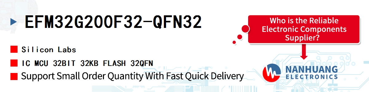 EFM32G200F32-QFN32 Silicon Labs IC MCU 32BIT 32KB FLASH 32QFN