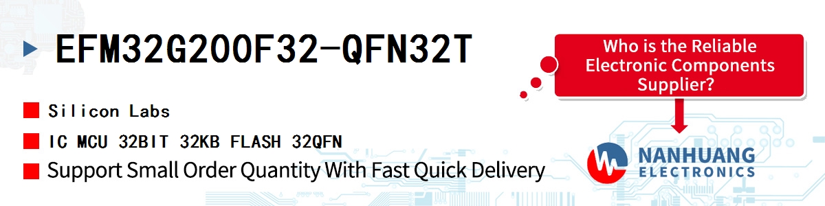 EFM32G200F32-QFN32T Silicon Labs IC MCU 32BIT 32KB FLASH 32QFN