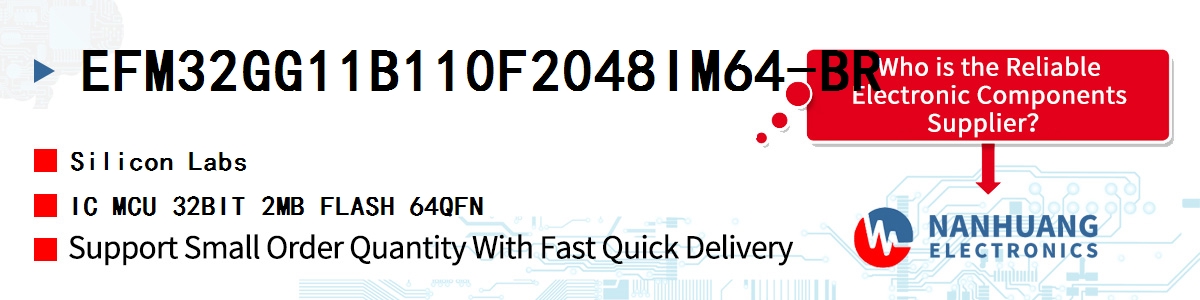 EFM32GG11B110F2048IM64-BR Silicon Labs IC MCU 32BIT 2MB FLASH 64QFN